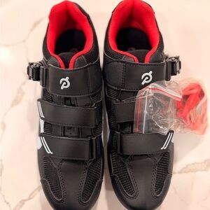 Peloton Black and Red Men's Cycling Shoes - New in Box